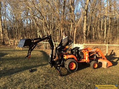 Kubota BX2200 micro hoe with thumb by Mark J.