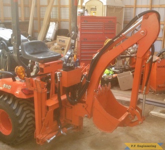 Kubota BX 2370 Micro Hoe boom curled by Rob A., Hadley, MA