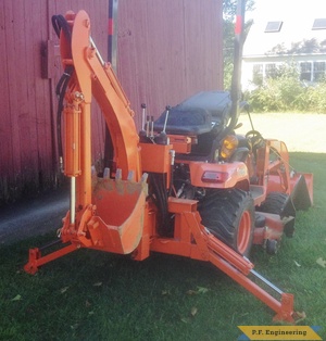 Kubota BX 2370 Micro Hoe rear view by Rob A., Hadley, MA