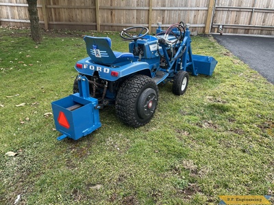 Patrick C. Ford LGT 145 pin-on mini payloader rear weight box