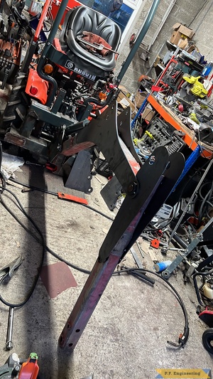 Robert B. in Ireland building his micro hoe for a Kubota B6000 boom view