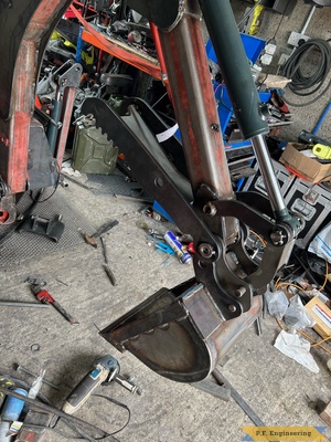 Robert B. in Ireland building his micro hoe for a Kubota B6000 clean up bucket