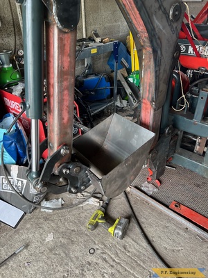 Robert B. in Ireland building his micro hoe for a Kubota B6000 regular bucket